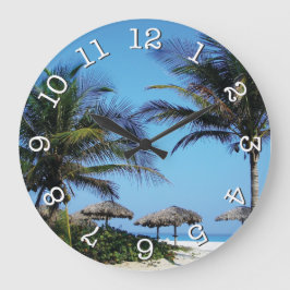 Reloj de pared redonda de la escena de la playa