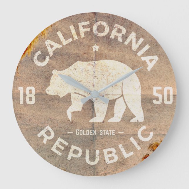 Reloj de pared redonda de la República de Californ (Anverso)