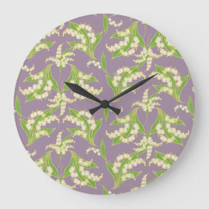 Reloj de pared redonda de moda: Lilies of the Vall