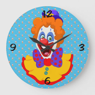 Reloj de pared redonda de payaso