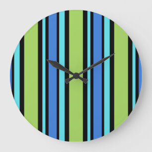 Reloj de pared redonda, franjas de tumbona de las
