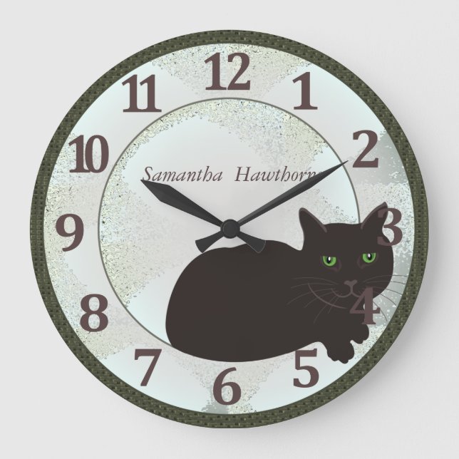 Reloj de pared redonda grande del Personalizado de (Anverso)