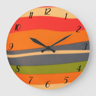 Reloj de pared redonda multicoloreado