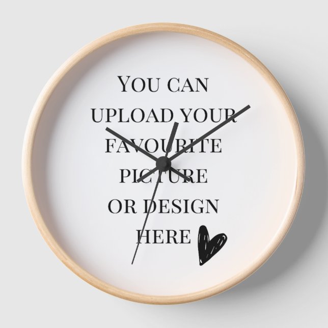 Reloj de pared redonda personalizado con marco de  (Anverso)