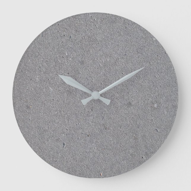 Reloj de pared redondeado de aspecto concreto (gra (Anverso)
