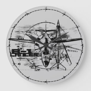 Reloj de pared redondeado de cáncamo B-1 (grande)