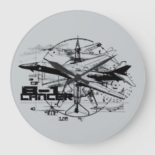 Reloj de pared redondeado de cáncamo B-1 (grande)