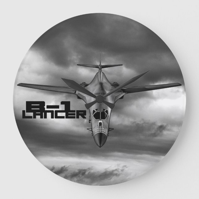 Reloj de pared redondeado de cáncamo B-1 (grande) (Anverso)