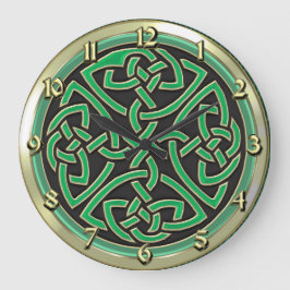 Reloj de pared redondeado de Knot de Escudo Celta