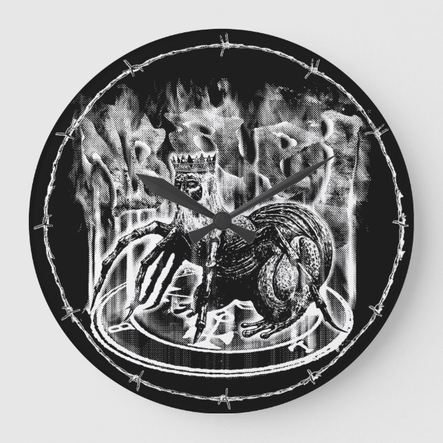 Reloj de pared redondeado de la banda (grande) (Anverso)