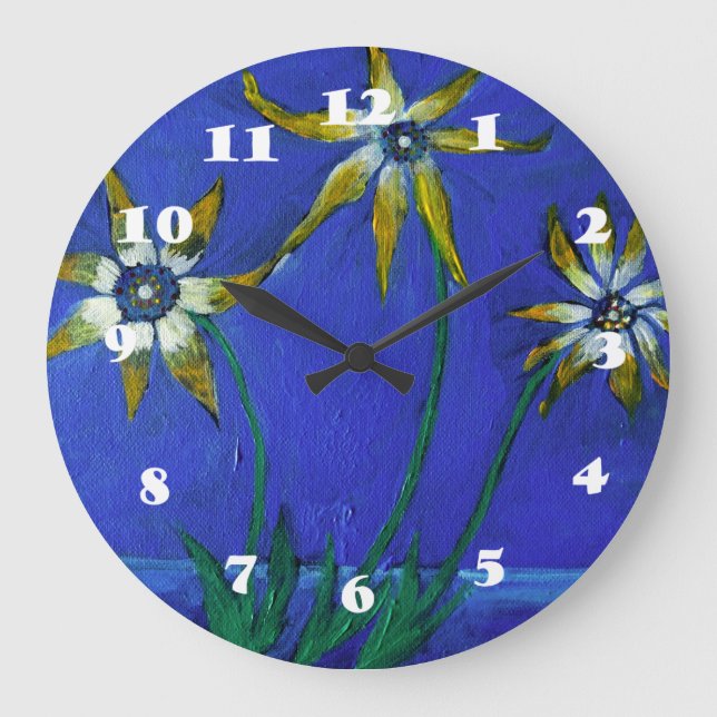 Reloj de pared redondeado (grande) con pintura de  (Anverso)
