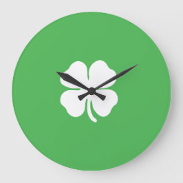 Reloj de pared redondeado (grande) de hojas de tra