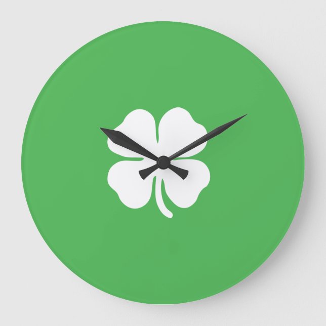 Reloj de pared redondeado (grande) de hojas de tra (Anverso)