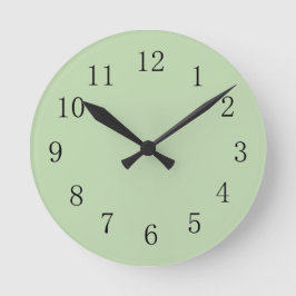 Reloj de pared redondeado verde Lichen Moss (medio