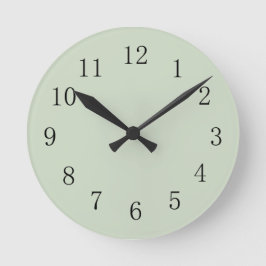 Reloj de pared redondeado verde pastel (medio)
