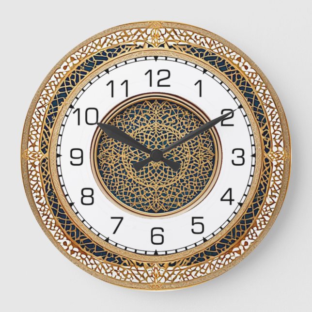 Reloj de pared redondo Art Deco (Anverso)