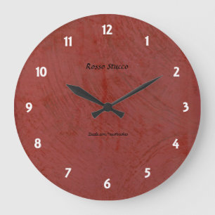 Reloj de pared redondo con acabado falso Rosso Stu