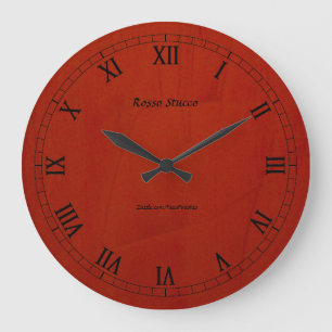 Reloj de pared redondo con acabado falso Rosso Stu
