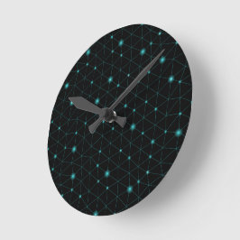 Reloj de pared redondo con cara negra