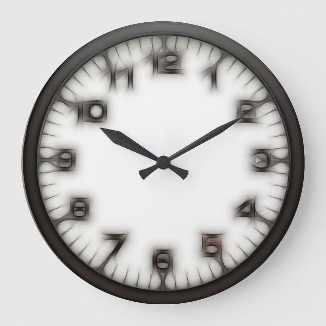 Reloj de pared redondo con extrañeza gótica (Anverso)
