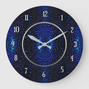 Reloj de pared redondo con patrón de gotas de lluv
