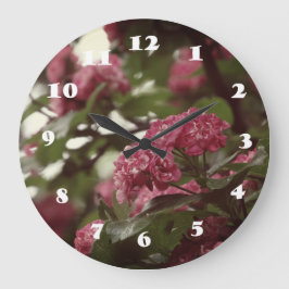 Reloj de pared redondo de amor de primavera (grand