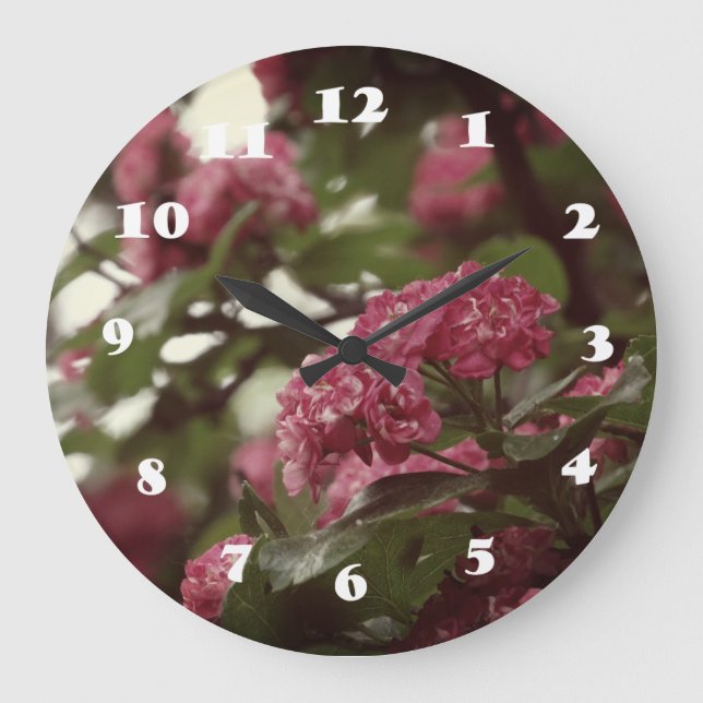 Reloj de pared redondo de amor de primavera (grand (Anverso)