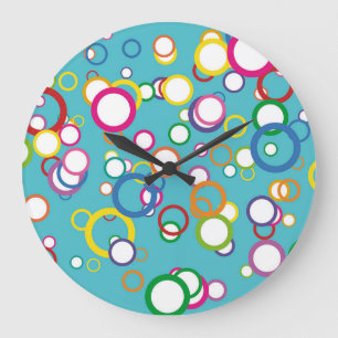 Reloj de pared redondo de círculos concéntricos