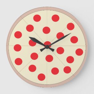 Reloj de pared redondo de la pizza (grande)