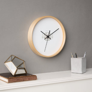 Reloj de pared redondo de madera minimalista moder