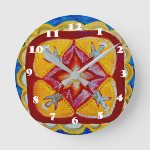Reloj de pared redondo de Mandala (medio)