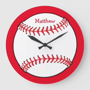 Reloj de pared redondo del béisbol