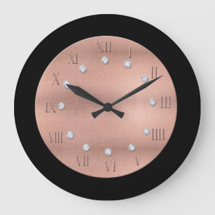 Reloj de pared redondo del negro y de la mirada