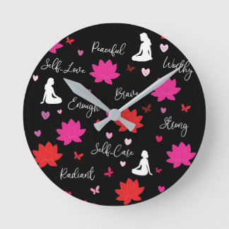 Reloj de pared redondo | Diseño de loto de autocui