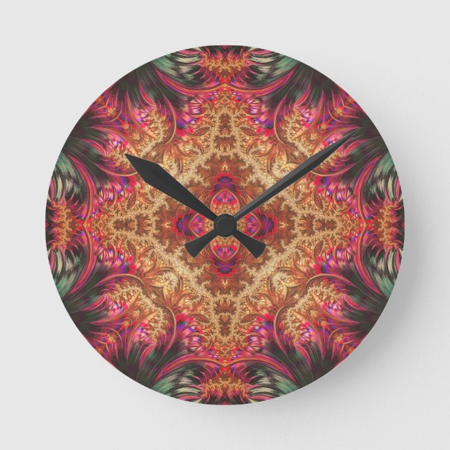 Reloj de pared redondo | Fractal Real (Anverso)