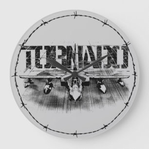 Reloj de pared redondo (grande) con IDS de tornado