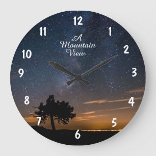 RELOJ DE PARED REDONDO GRANDE CON UN PAISAJE