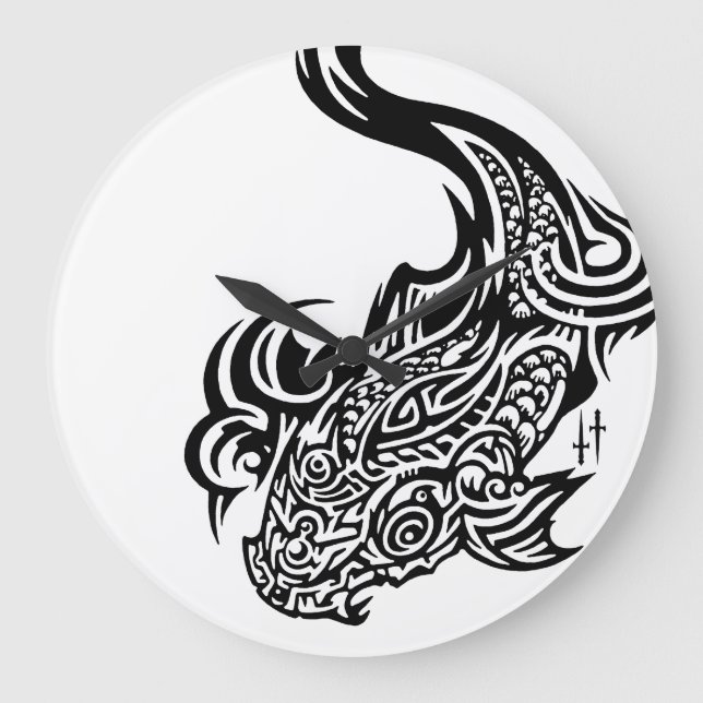 Reloj de pared redondo (grande) de Koi (Anverso)