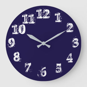 Reloj de pared redondo grande de la marina de