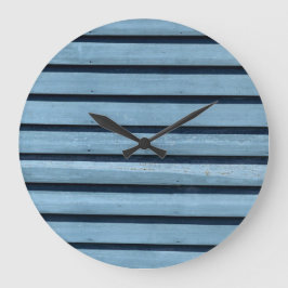 Reloj de pared redondo (grande) de "líneas azules"