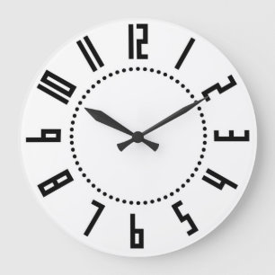 Reloj de pared redondo grande del art déco