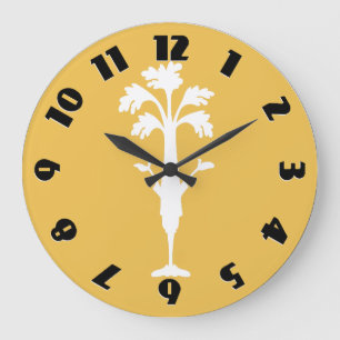 Reloj de pared redondo grande del "del amarillo