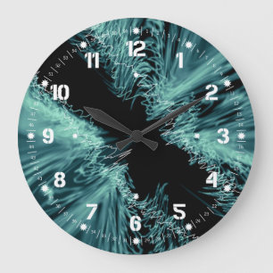 Reloj de pared redondo grande del verde esmeralda