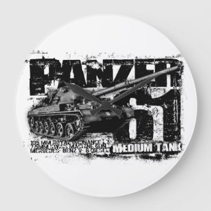Reloj de pared redondo (grande) Panzer 61