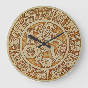 Reloj de pared redondo Guerrero Tribal Maya - Relo