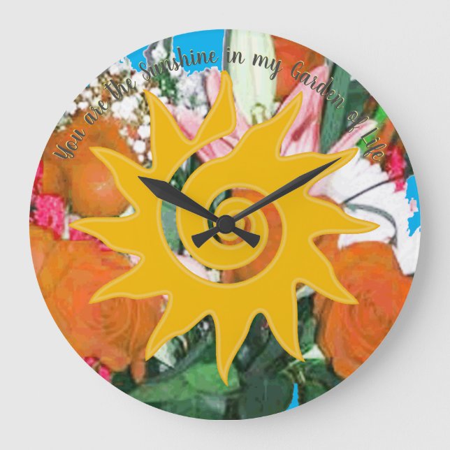 Reloj de pared redondo Life's Sunshine (Anverso)