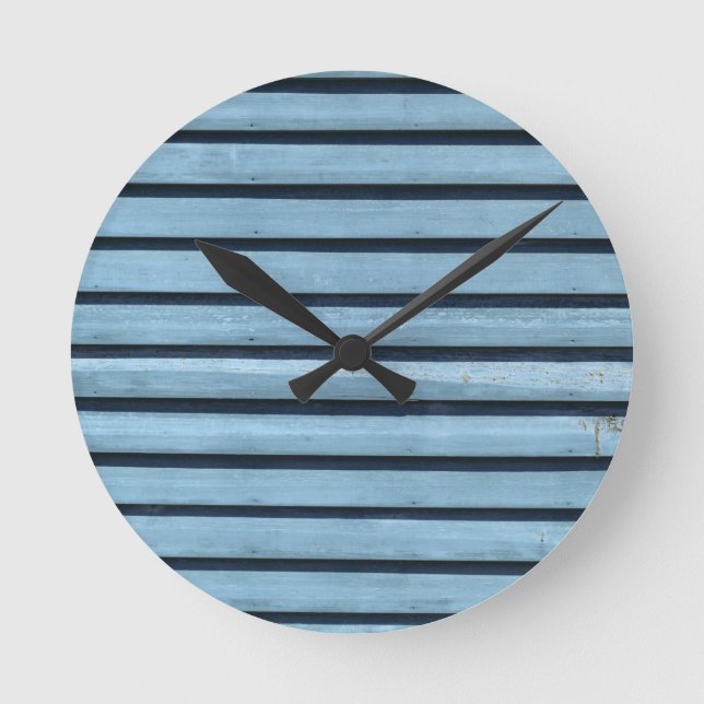 Reloj de pared redondo (medio) de "líneas azules" (Anverso)