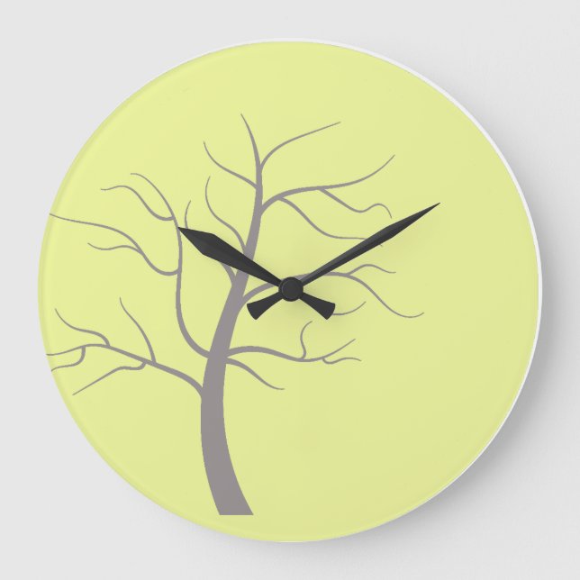 Reloj de pared redondo minimalista Sunny Tree (Anverso)