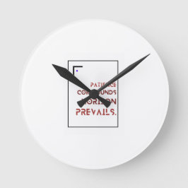Reloj de Pared Redondo Paciencia para Inversores