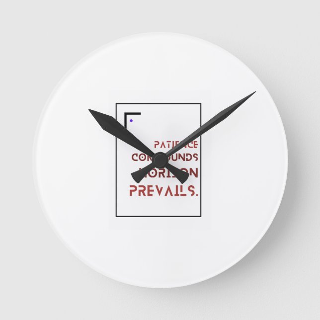 Reloj de Pared Redondo Paciencia para Inversores (Anverso)